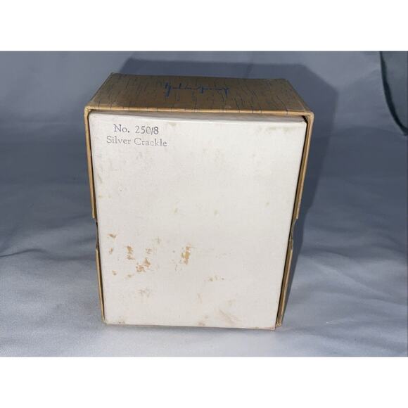 VTG VINTAGE NEW HOLMSPRAY SILVER CRACKLE GLASS PERFUME BOTTLE ATOMIZER IOB - Picture 12 of 12